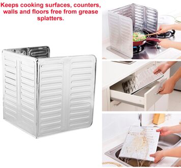 Aluminium Koekenpan Olie Splash Screen Cover Non-stick Opvouwbare Keuken Koken Frituren Olie Splash Guard Board Keuken Gereedschap