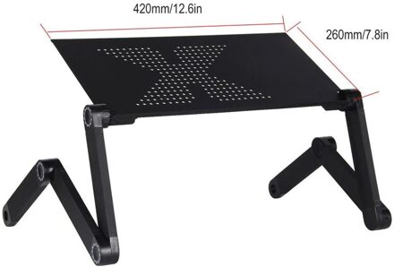 Aluminium Laptop Bureau Opvouwbare Draagbare Laptop Tafel Notebook Bureau Tafel Stand Slaapbank Bureau Lade Boek Houder 1