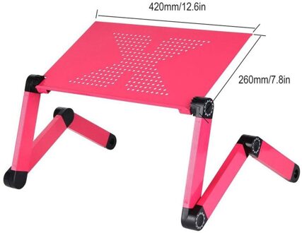 Aluminium Laptop Bureau Opvouwbare Draagbare Laptop Tafel Notebook Bureau Tafel Stand Slaapbank Bureau Lade Boek Houder 5