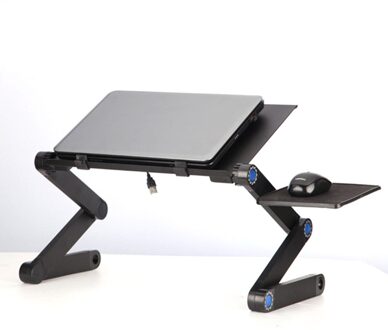 Aluminium Laptop Bureau Opvouwbare Draagbare Laptop Tafel Notebook Bureau Tafel Stand Slaapbank Bureau Lade Boek Houder