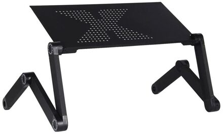 Aluminium Laptop Tafel Standaard X Lichtgewicht Aluminium Inklapbare Plaats Uw Laptop Zwart 1 Pcs