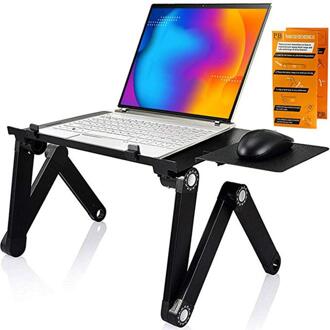 Aluminium Laptop Tafel Vouwen Notebook Desktop Stand Met Koelventilator Bed Laptop Lade Bureau Studie Bureau Bed Kantoor Boekenplank groot fan