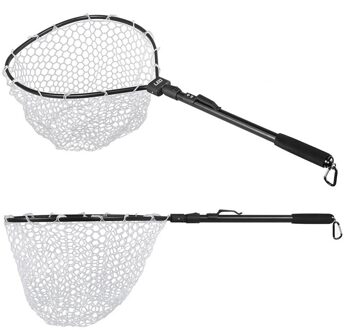 Aluminium Legering Vissen Dip Net Hengel Netto Zak Draagbare Opvouwbare Type Vissen Schepnet Met Verstelbare Staaf