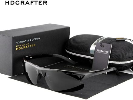 Aluminium Magnesium Zonnebril Gepolariseerde Sport Mannen Zwarte Zonnebril Coating Rijden Zonnebril Sport Eyewear Accessoires