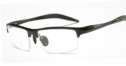 Aluminium Mannen Brillen Mode Bijziendheid Optische Computer Bril Frame Brand Gewone Bril Retro De Grau Femininos SN7718 C1