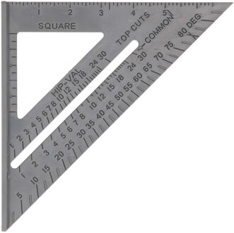 Aluminium meetdriehoek - 15 cm - meetgereedschap
