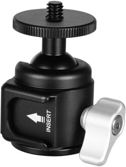 Aluminium Mini Ball Head Camera Statief Hoofd Cnc Technologie Met Koud Shoe Mount Universele 1/4Inch Schroef draad Voor Dslr Slr