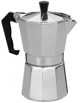 Aluminium moka/koffiemaker voor 3 kopjes - Percolators Zilverkleurig