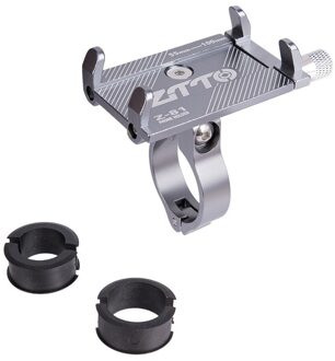Aluminium Motorfiets Fiets Houder Stuur Voor Mobiele Telefoon fiets telefoon houder велосипедные аксесуары # A25 licht grijs