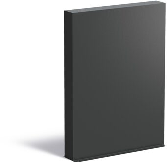 Aluminium muur 100x15x135cm.