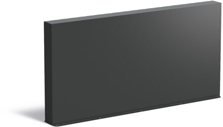 Aluminium muur 200x15x100cm.