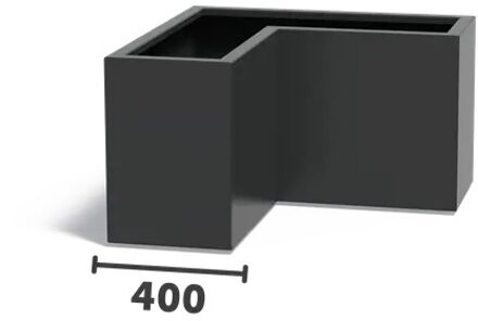 Aluminium plantenbak CARREZ L-vorm 100x100x60cm.