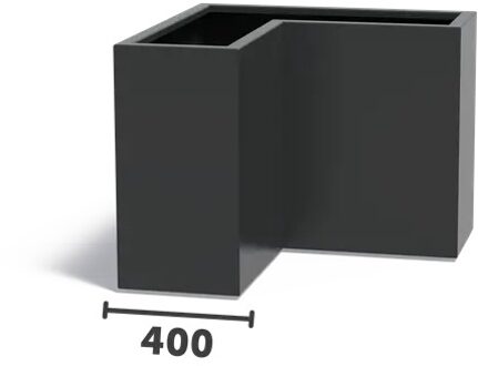 Aluminium plantenbak CARREZ L-vorm 100x100x80cm.