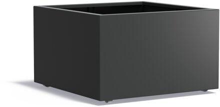 Aluminium plantenbak CARREZ met wielen 100x100x60cm.