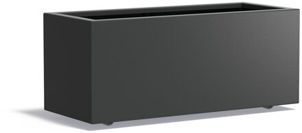 Aluminium plantenbak CARREZ met wielen 120x50x50cm.