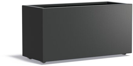 Aluminium plantenbak CARREZ met wielen 120x50x60cm.