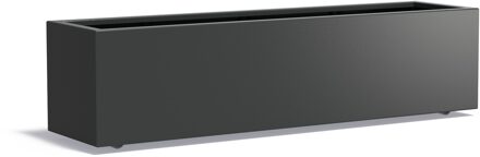 Aluminium plantenbak CARREZ met wielen 200x50x50cm.