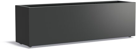 Aluminium plantenbak CARREZ met wielen 200x50x60cm.