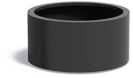 Aluminium plantenbak CIRCUM met wielen 80x40cm.