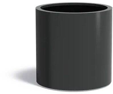 Aluminium plantenbak CIRCUM met wielen 80x80cm.