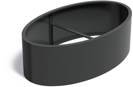 Aluminium plantenbak Ellipse zonder bodem 200x120x60cm.