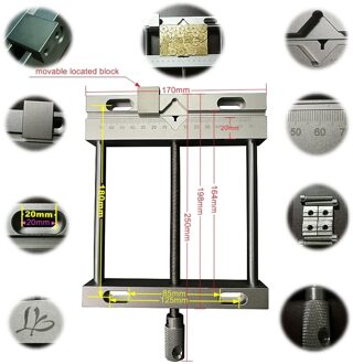 Aluminium Platte Tang Vice Bench Boor Armatuur Hout Router Metalen Graveren Frezen Cnc Kits Voor Hout Router Mini Draaibank