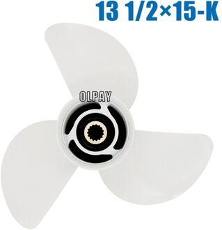Aluminium Propeller 13 1/2x15-K 6E5-45947-00-EL Voor Yamaha 60-115HP Boot Motor