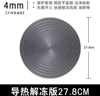 Aluminium Quick Ontdooien Plaat, Multifunctionele Ronde Rapid Warmtegeleiding Plaat, anti-Brandende Zwarte Warmtegeleiding Plaat