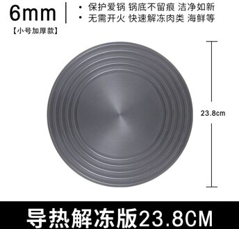 Aluminium Quick Ontdooien Plaat, Multifunctionele Ronde Rapid Warmtegeleiding Plaat, anti-Brandende Zwarte Warmtegeleiding Plaat