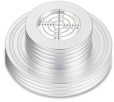 Aluminium Record Stabilizer Draaitafel Bubble Niveau Lp Vinyl Disc Stabilizer Zilver