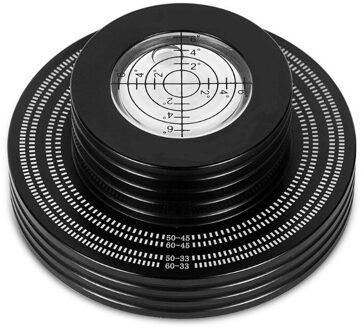 Aluminium Record Stabilizer Draaitafel Bubble Niveau Lp Vinyl Disc Stabilizer zwart