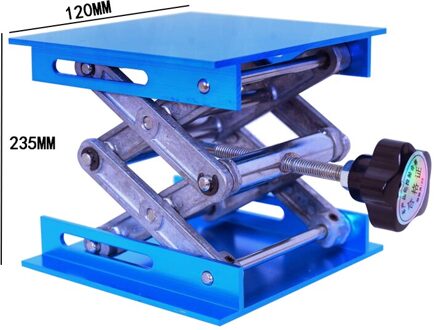 Aluminium Router Lift Tafel Houtbewerking Graveren Laboratorium Lifting Stand Rack Handmatige Lift Platform Houtbewerking Bankjes blauw-150x150MM