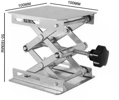 Aluminium Router Lift Tafel Houtbewerking Graveren Laboratorium Lifting Stand Rack Handmatige Lift Platform Houtbewerking Bankjes zilver-100x100MM