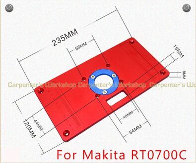 Aluminium Router Tafel Insert Plaat Ring Schroef Voor Houtbewerking Bankjes Trimmer zwart