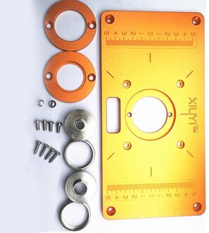 Aluminium Router Tafel Insert Plaat Tafel Met Bus Ring Schroef Trimmen Machine Flip Plaat Voor Houtbewerking Bankjes Trimmer
