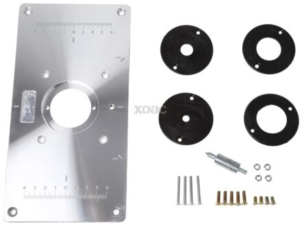 Aluminium Router Tafel Insert Plaat W/4 Ringen Schroeven Voor Houtbewerking Bankjes M03