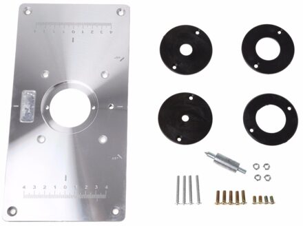 Aluminium Router Tafel Insert Plaat W/4 Ringen Schroeven Voor Houtbewerking Bankjes