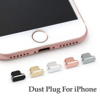 Aluminium Stof Plug Voor Ipad Voor Iphone X Xs Max Xr 8 7 6 6S Plus 5 5S 5C Se Lading Poort Stopple Dust Plug Rose Goud donker grijs