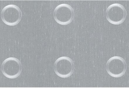 Aluminium Structuurplaat - Geëloxeerd Zilver - Cirkelreliëf - 480x240x1mm