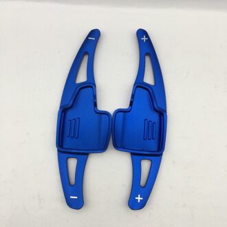 Aluminium Stuurwiel Shift Paddle Shifter Uitbreiding Voor Ford Focus Ford Kuga Auto Versnellingsbak Sticker blauw