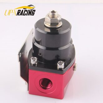 Aluminium Universele Verstelbare AN6 Fuel Pressure Regulator Gauge Voor Bmw E39 5 Serie Ect 30-90 Psi Fpr02 zwart met logo