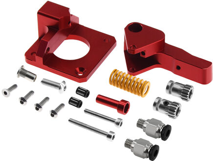 Aluminium Upgrade Dual Gear Mk8 Extruder Voor Extruder Ender 3 CR10 CR-10S Pro Reprap 1.75Mm 3D Onderdelen Drive Feed dubbele Katrol dubbele pneumatic
