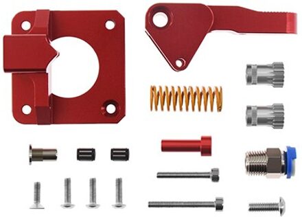 Aluminium Upgrade Dual Gear Mk8 Extruder Voor Extruder Ender 3 CR10 CR-10S Pro Reprap 1.75Mm 3D Onderdelen Drive Feed dubbele Katrol rechtsaf hand