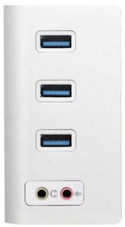 Aluminium Usb Splitter High Speed Usb 3.0 Hub 3 Poorten Hubs Met Geluidskaart Microfoon Voor