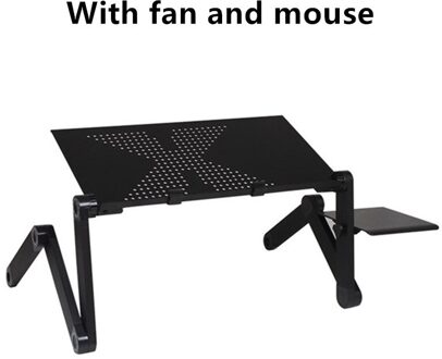 Aluminium Verstelbare Laptop Tafel Draagbare Vouwen Computer Bureau Notebook Desktop Stand Computer Tafel Voor Slaapbank Blauw