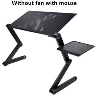 Aluminium Verstelbare Laptop Tafel Draagbare Vouwen Computer Bureau Notebook Desktop Stand Computer Tafel Voor Slaapbank zwart