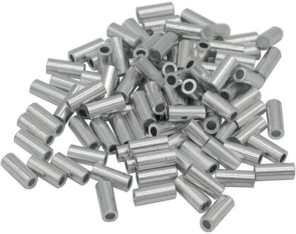 Aluminium Vissen Crimp Mouwen 100 Stks/partij Enkele Ronde Vislijn Krimpen Buis Draad Crimp Connector Accessoires 1.0-2.0Mm 100stk 1.2mm