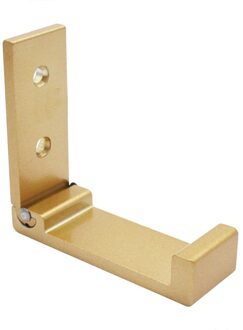 Aluminium Wall Mount Haak Onzichtbare Opvouwbare Hoofdtelefoon Houder Voor Huishoudelijke Kleding Dragen Kleerhanger Haak goud A
