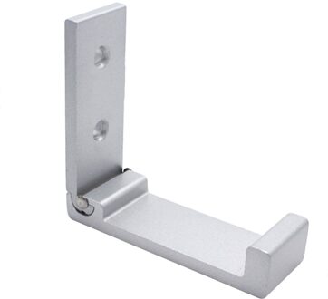 Aluminium Wall Mount Haak Onzichtbare Opvouwbare Hoofdtelefoon Houder Voor Huishoudelijke Kleding Dragen Kleerhanger Haak zilver A