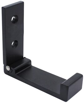 Aluminium Wall Mount Haak Onzichtbare Opvouwbare Hoofdtelefoon Houder Voor Huishoudelijke Kleding Dragen Kleerhanger Haak zwart A